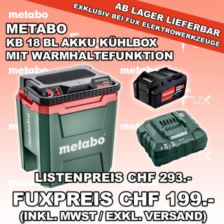 Metabo KB 18 BL Akku Kühlbox mit Warmhaltefunktion