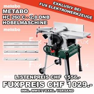 Metabo HC 260 C - 2,8 DNB Hobelmaschine