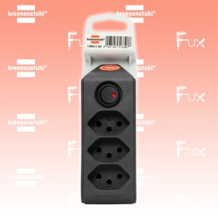 Brennenstuhl cleverLINE Abzweigstecker 3-fach schwarz mit Schalter, drehbar bis 300°