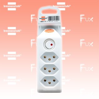 Brennenstuhl cleverLINE Abzweigstecker 3-fach weiss mit Schalter, drehbar bis 300°